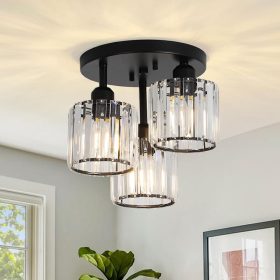Crystal Ceiling Lights Modern Lamps Black
