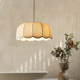 Retro Dining Room And Living Room Lighting A Jute Pendant Lamp